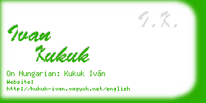 ivan kukuk business card